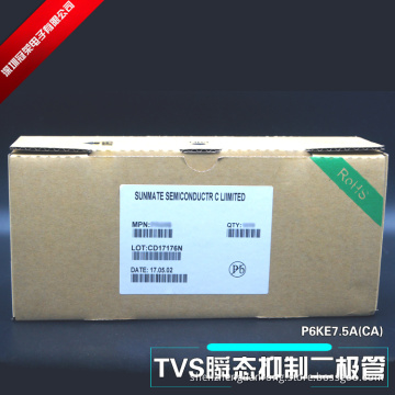 P6KE7.5A P6KE7.5CA Transient Voltage Suppressors DO-15 SUNMATE BRAND 600W 7.5V Superia DIP